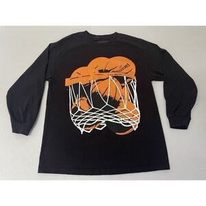 Pleasures‎ Hoops Long Sleeve Black Shirt Men's Size L Streetwear
